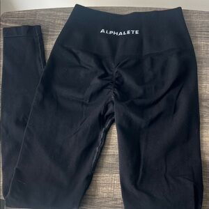 Alphalete Jet Black High-Waisted Leggings